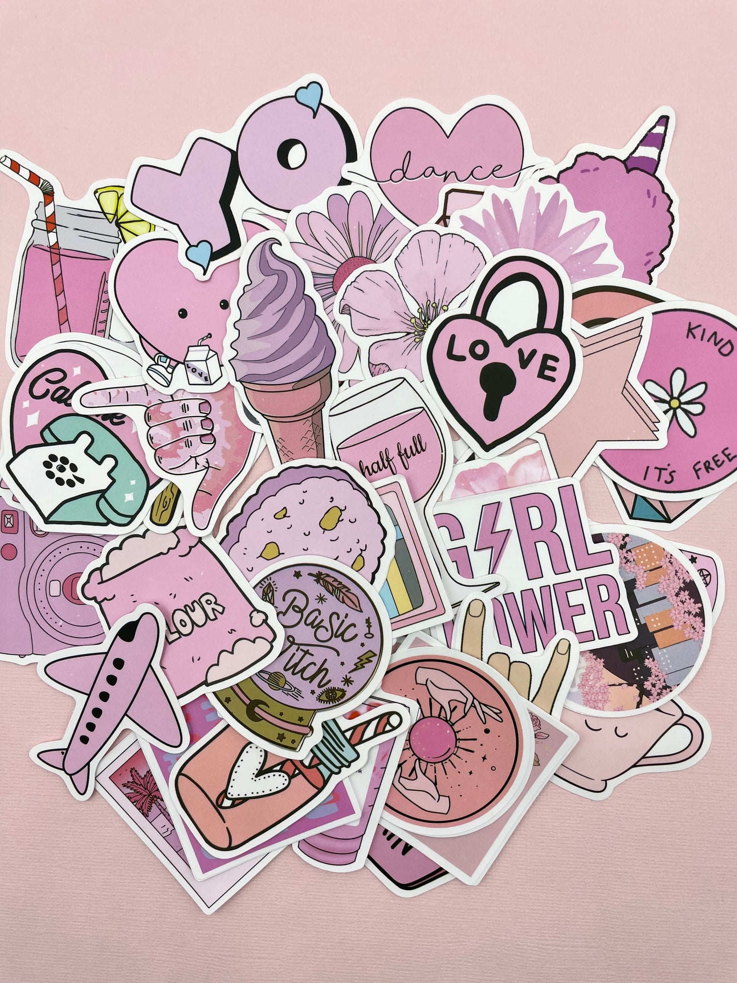 Pink Sticker Set of 5