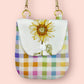 Sunflower Gingham Mini Crossbody Bag