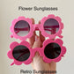 Women’s Soft Pink Retro Sunglasses