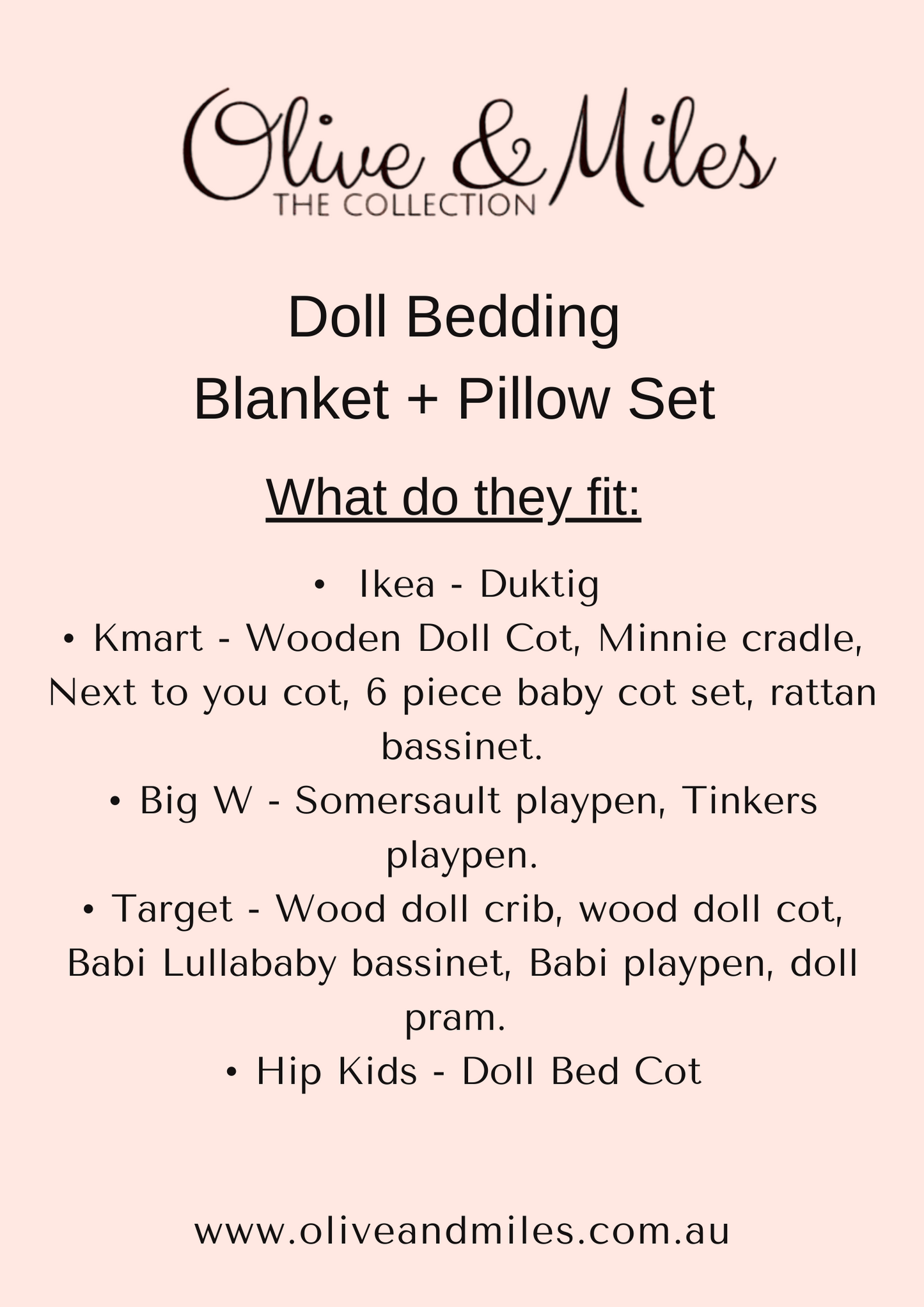 Cookies Doll Bedding