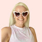 Pink Heart Adults Sunglasses