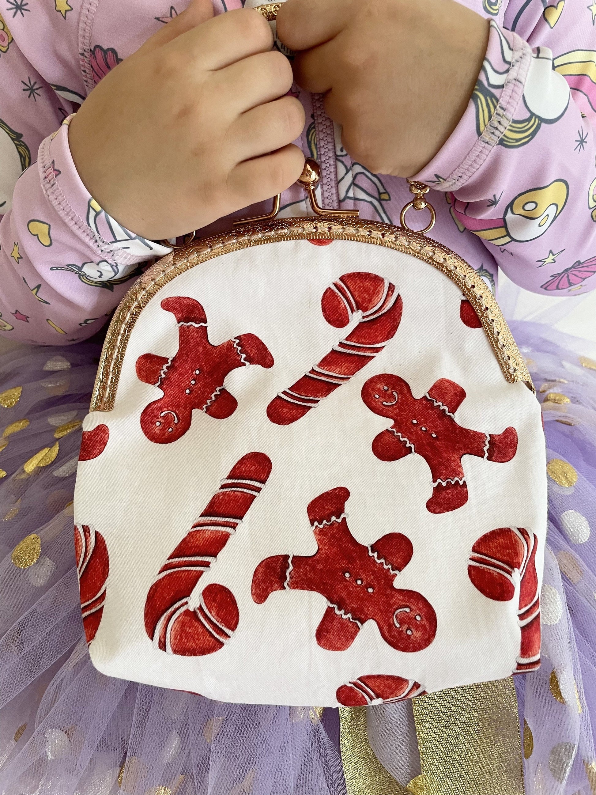 Gingerbread Candy Cane Christmas Purse