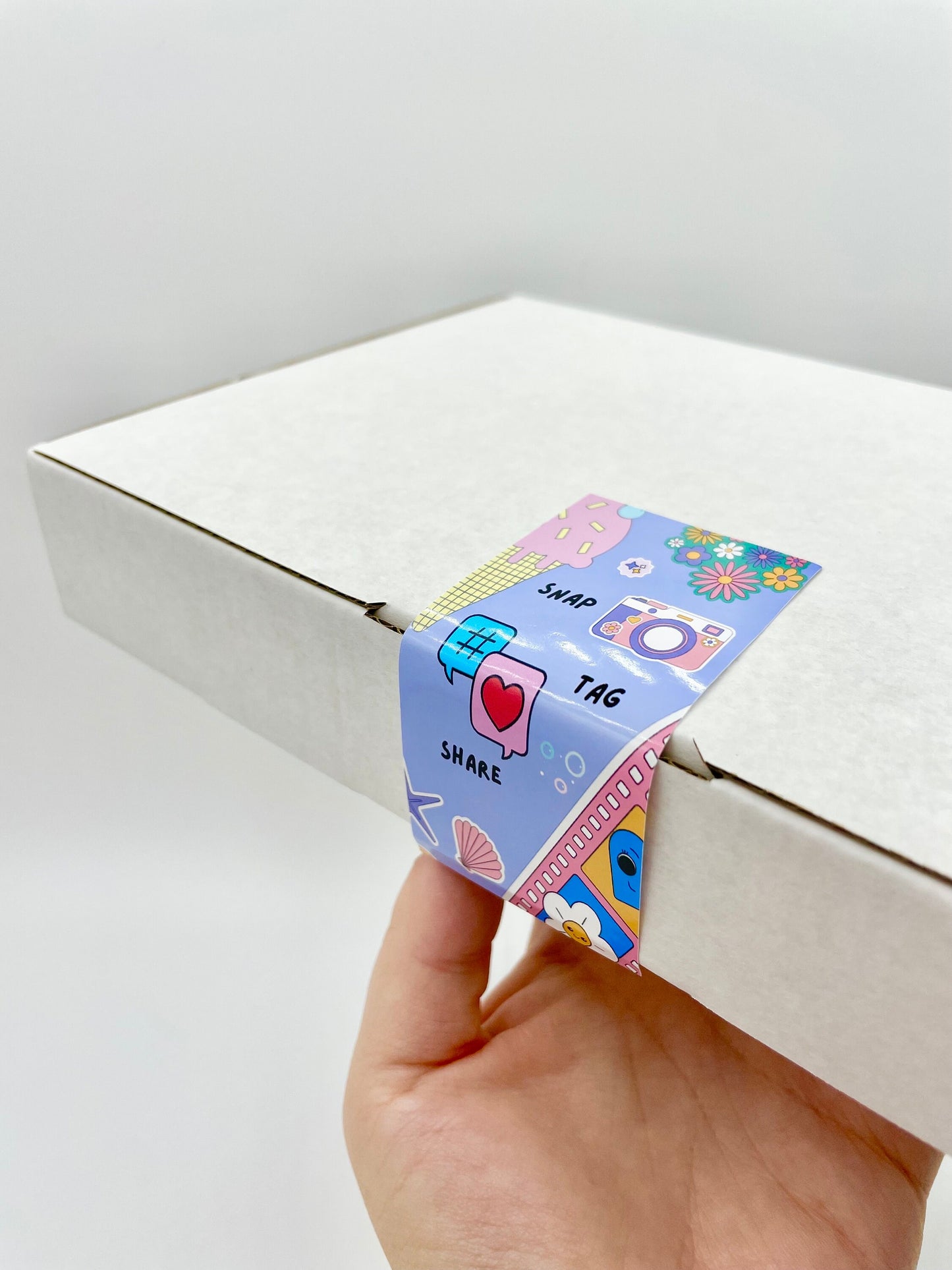 Snap Tag Share Social Media Sticker Box Tape | Packaging Supplies | Small Business Stickers