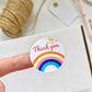 Thank You Rainbow Sticker | 38mm Stickers | First Birthday Party Favour Stickers | Rainbow Party