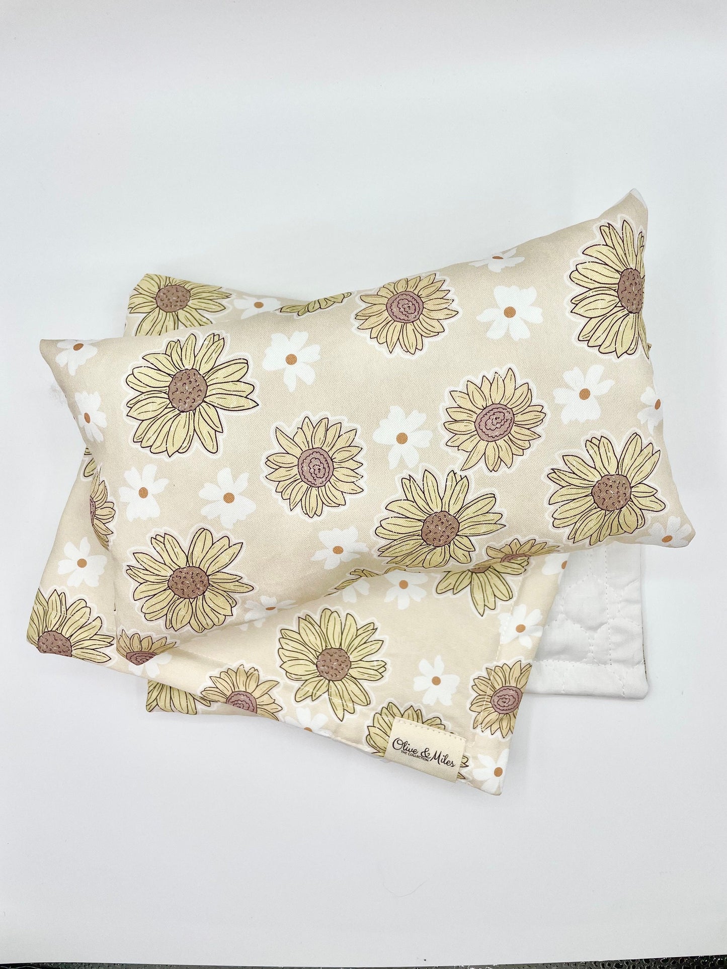 Sunflower Doll Bedding | Gift for niece | Crib sheet and pillow toy set | Doll Bed Cover Linen | Doll Cot Blanket | Crib Bedding Pram