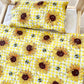 Doll Bedding Yellow Sunflower | Gift for niece | Crib sheet and pillow toy set | Doll Bed Cover Linen | Doll Cot Blanket | Crib Bedding Pram