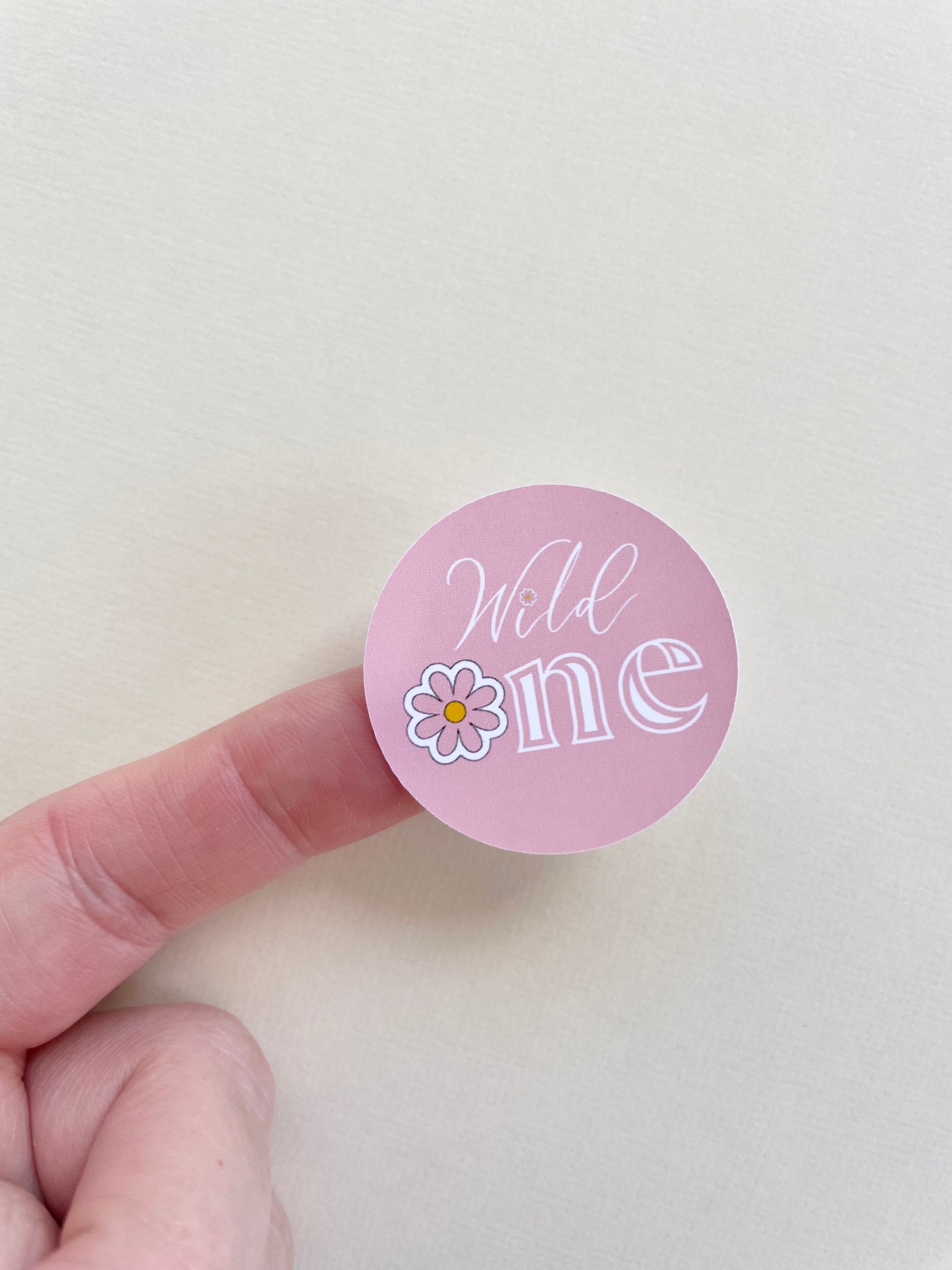 Wild One Daisy sticker | 1st Birthday Party Gratitude Stickers | Thank You Labels | Packaging Stickers | Kids Thank You | Packaging Labels