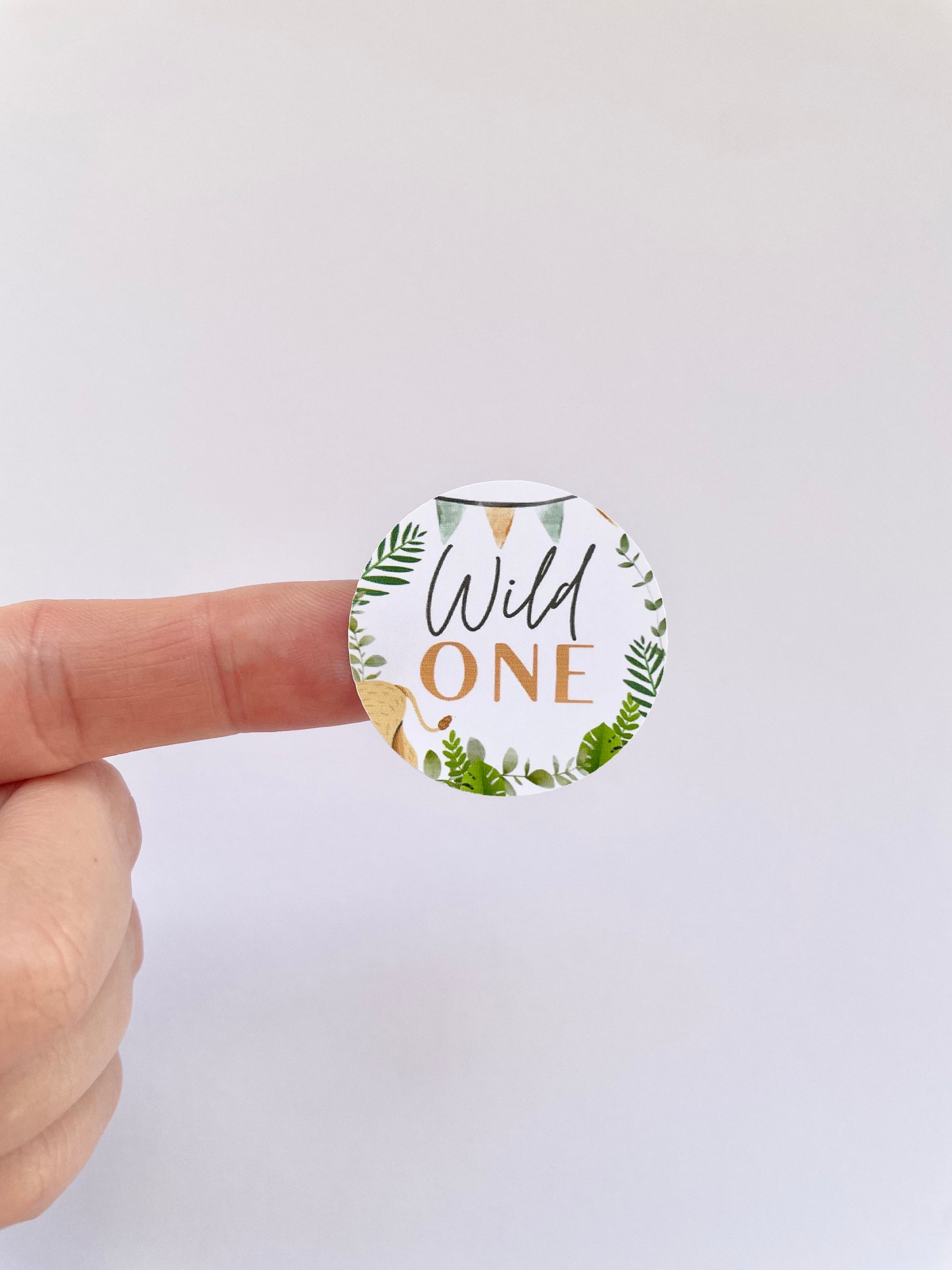 Wild One Safari sticker | 1st Birthday Party Gratitude Stickers | Thank You Labels | Packaging Stickers | Kids Thank You | Packaging Labels