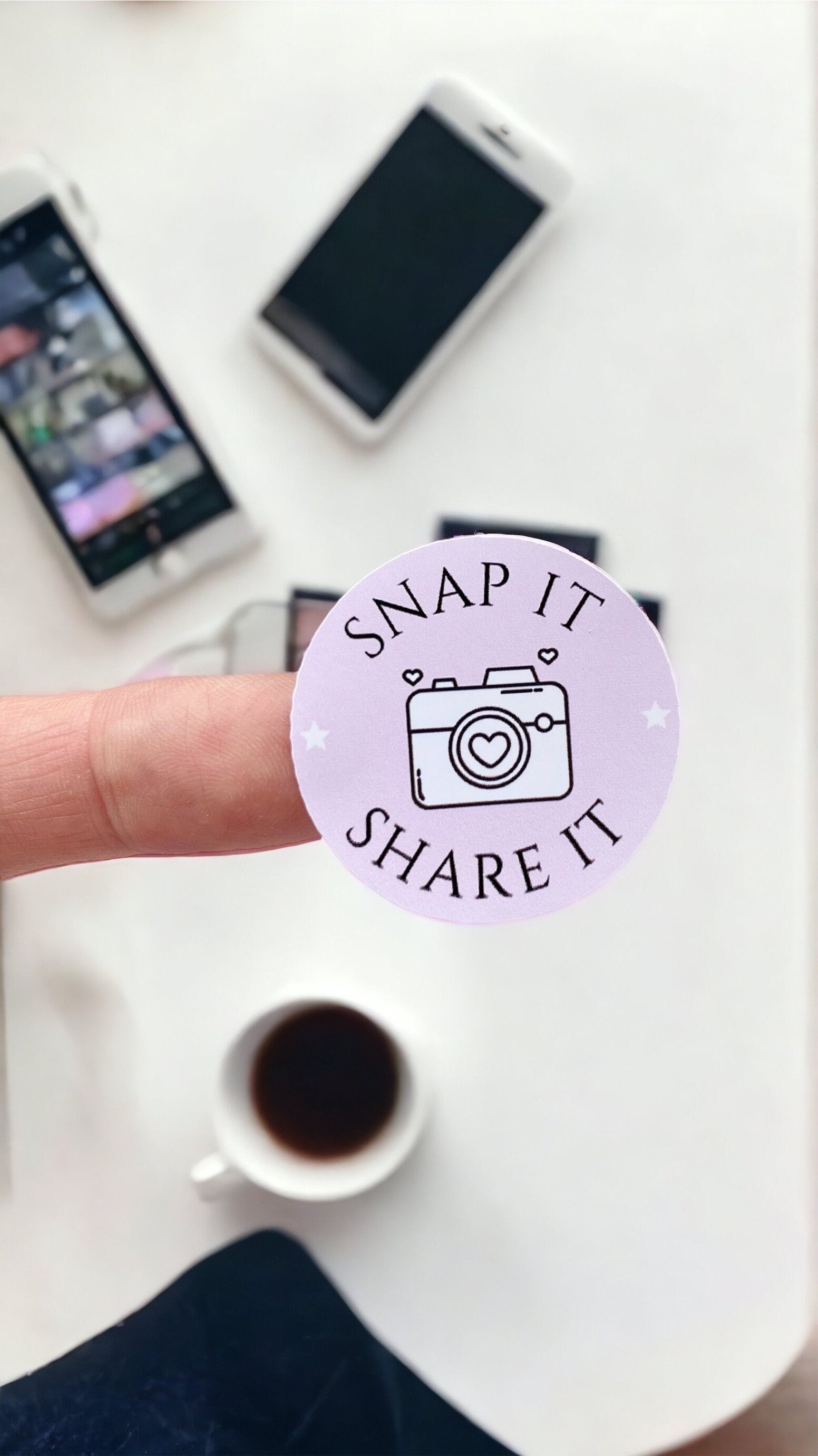 Snap it share it business thank you sticker | Wedding stickers social media