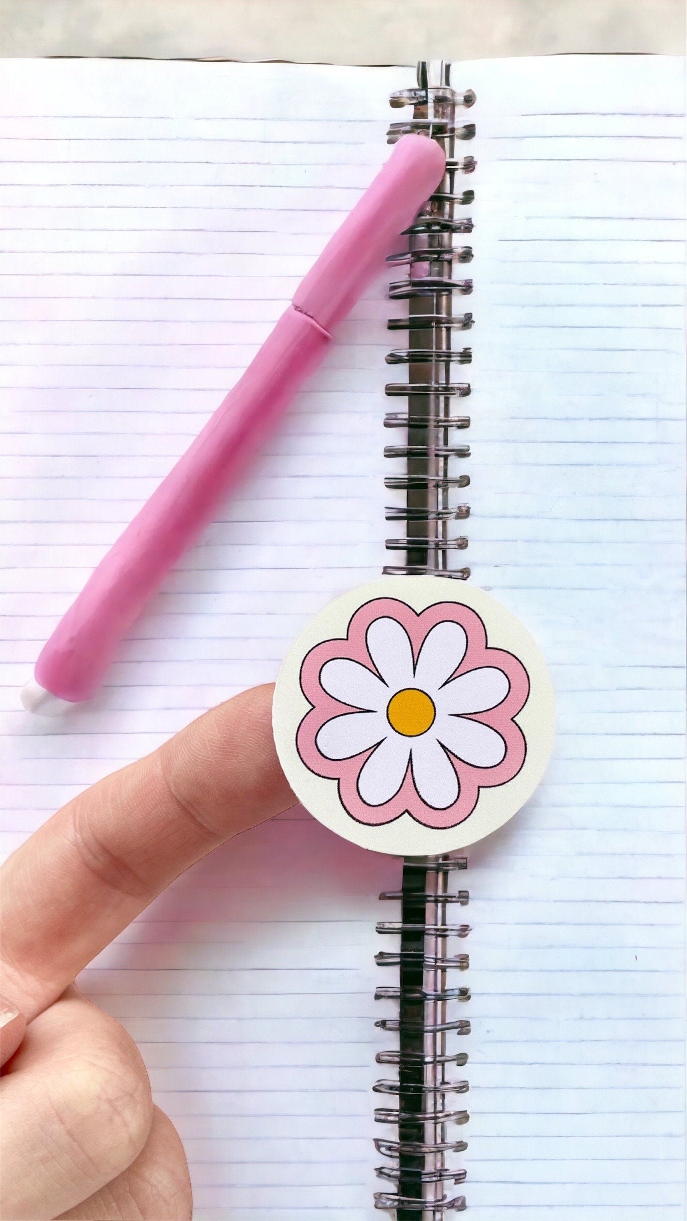 daisy sticker notebook