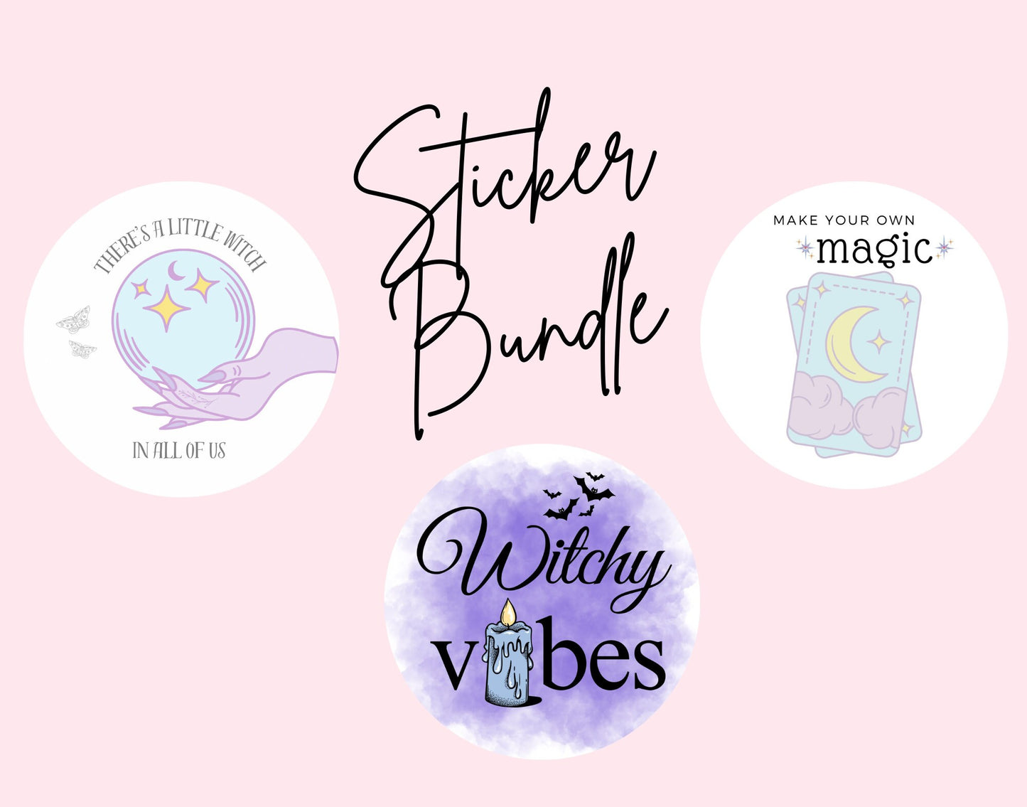 Witch Sticker Bundle | Witchy Mail | Tag Share Snap | Packaging Supplies | Small Business Stickers