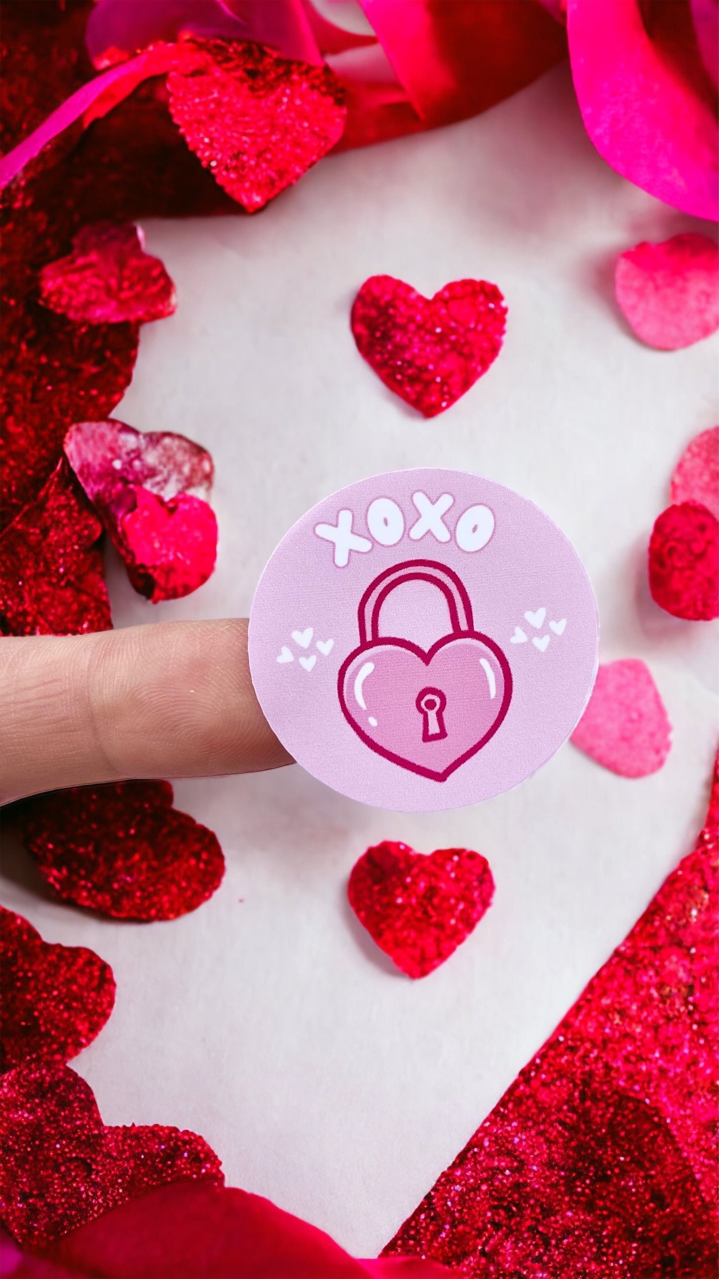 Valentine's Day Sticker | 38mm Gift Labels | Valentine Love Stickers | Heart Sticker | Small Business