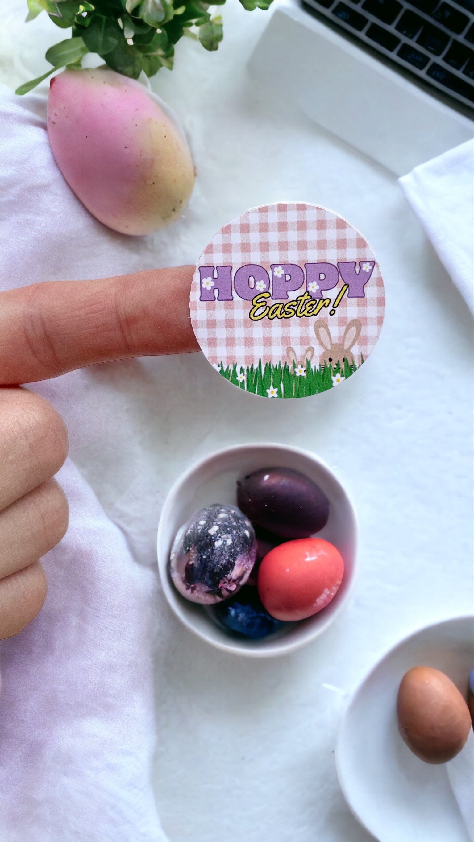Easter Sticker Bundle | Hoppy Easter Sticker | 38mm Gift Labels | Easter Bunny Stickers | Envelope Seals | Small Business