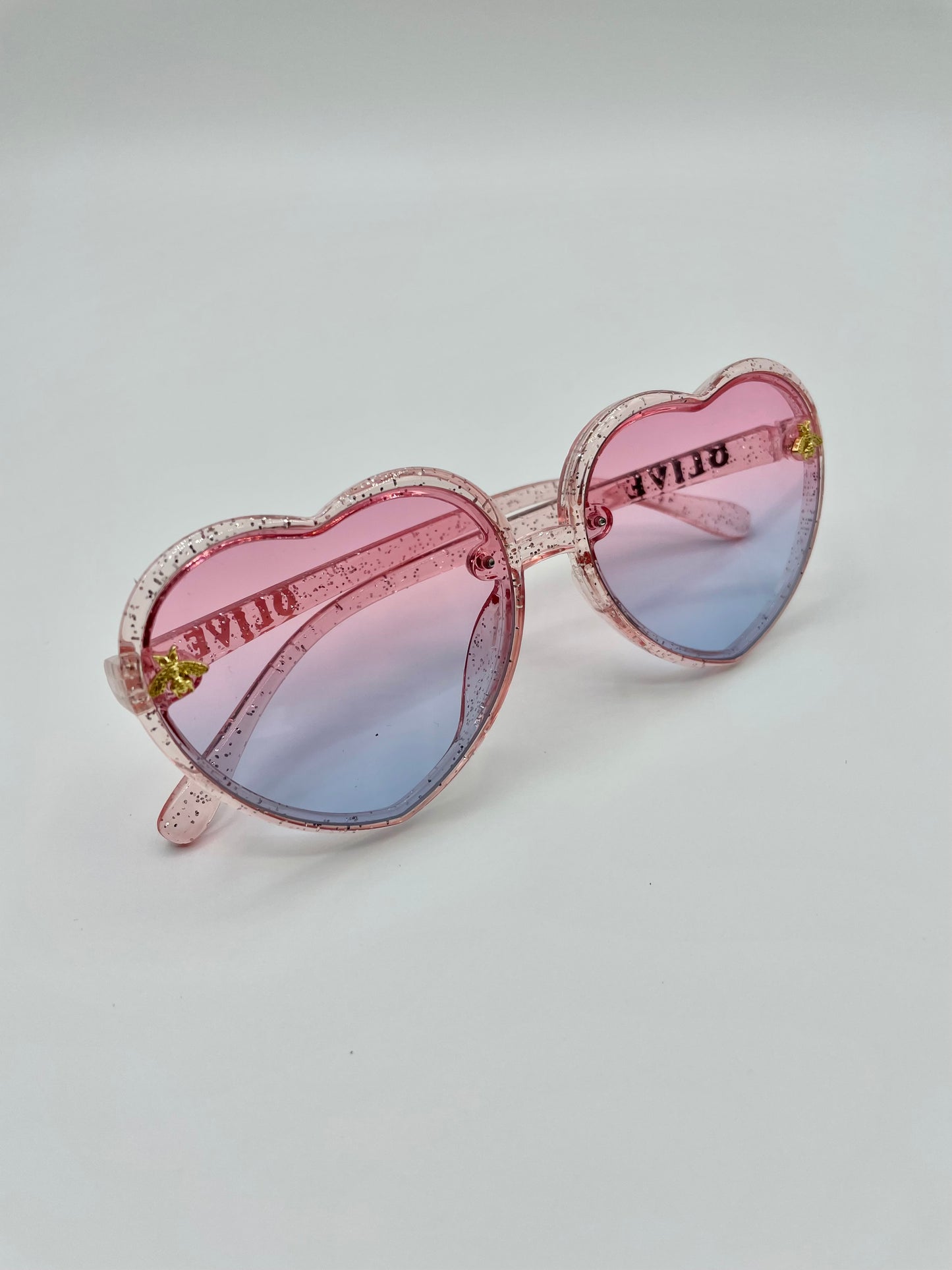 Pink Blue Heart Sunglasses